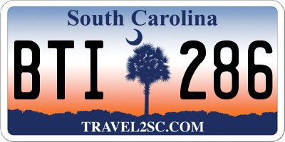 SC license plate BTI286