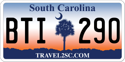 SC license plate BTI290
