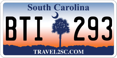 SC license plate BTI293