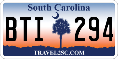 SC license plate BTI294