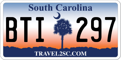 SC license plate BTI297