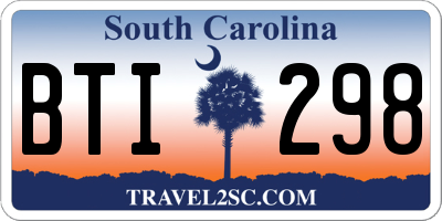 SC license plate BTI298