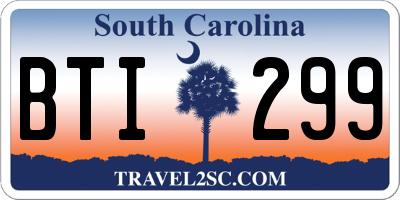 SC license plate BTI299