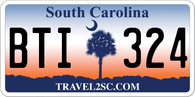 SC license plate BTI324