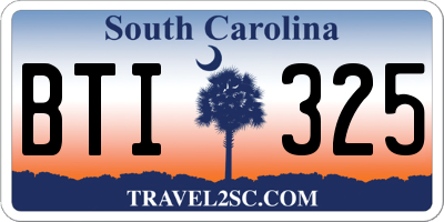 SC license plate BTI325