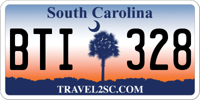 SC license plate BTI328