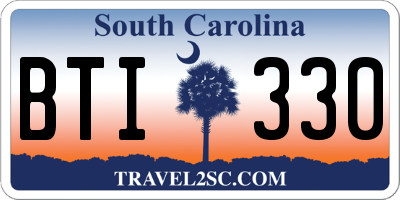 SC license plate BTI330