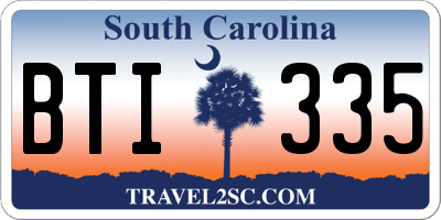 SC license plate BTI335