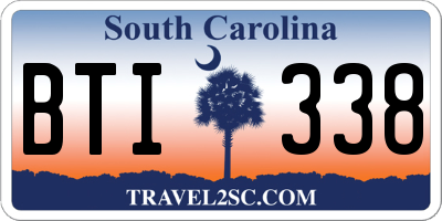 SC license plate BTI338