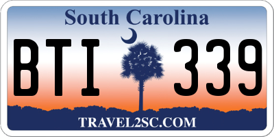 SC license plate BTI339