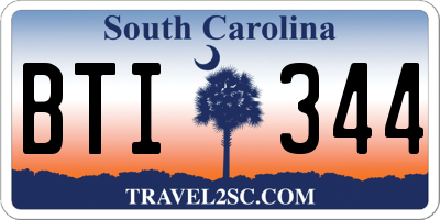 SC license plate BTI344