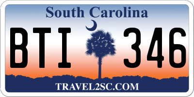 SC license plate BTI346