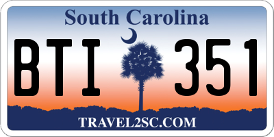 SC license plate BTI351