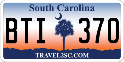 SC license plate BTI370