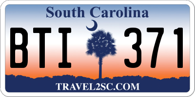 SC license plate BTI371