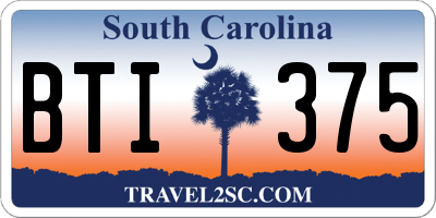 SC license plate BTI375