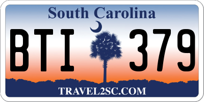SC license plate BTI379