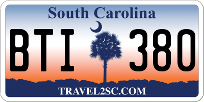 SC license plate BTI380