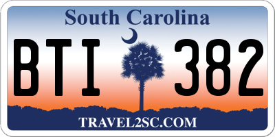 SC license plate BTI382