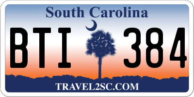 SC license plate BTI384