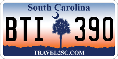 SC license plate BTI390