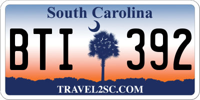 SC license plate BTI392
