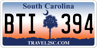 SC license plate BTI394