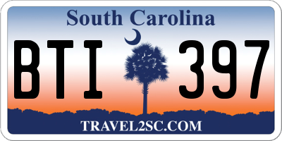 SC license plate BTI397
