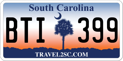 SC license plate BTI399