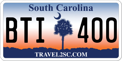 SC license plate BTI400
