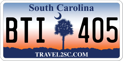 SC license plate BTI405