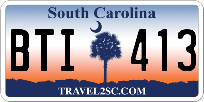 SC license plate BTI413