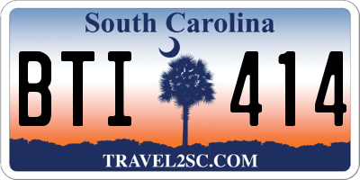 SC license plate BTI414