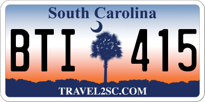 SC license plate BTI415