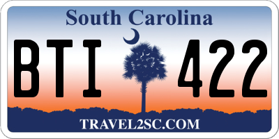 SC license plate BTI422