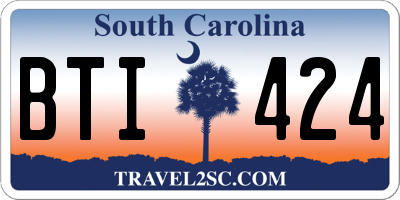 SC license plate BTI424