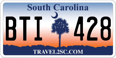 SC license plate BTI428