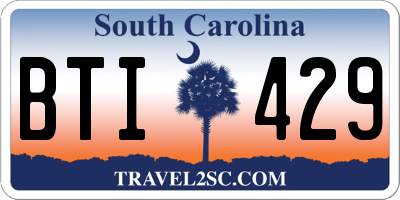 SC license plate BTI429