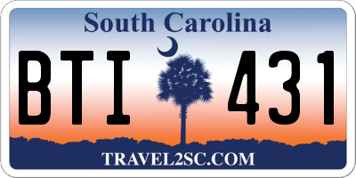 SC license plate BTI431