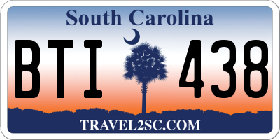 SC license plate BTI438