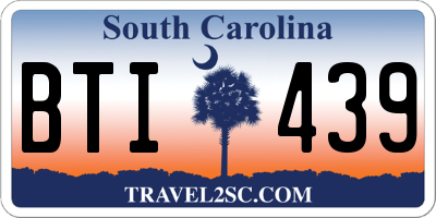 SC license plate BTI439