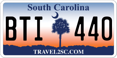 SC license plate BTI440