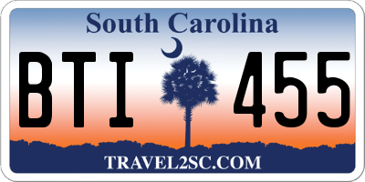 SC license plate BTI455