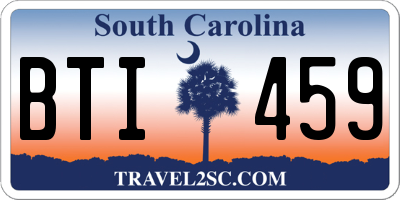 SC license plate BTI459