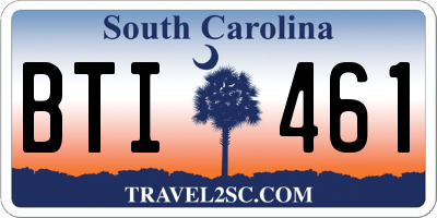 SC license plate BTI461
