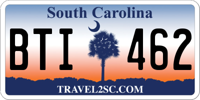 SC license plate BTI462