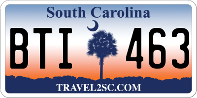 SC license plate BTI463