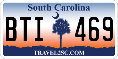 SC license plate BTI469