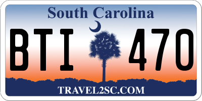 SC license plate BTI470