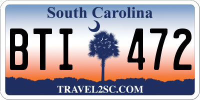SC license plate BTI472
